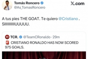龍賽羅在社交媒體上向C羅致敬：GOAT傳奇不息，愛您！SIIIIIIIIUUUU