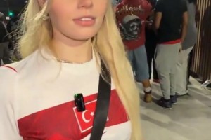 主隊被淘汰了！可惜看不到這么漂亮的土耳其美女球迷了
