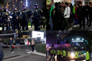 墨西哥球迷干擾英格蘭隊下榻酒店，警方已設兩道警戒線