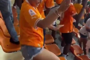 扭起來！實拍：科特迪瓦女球迷翩翩起舞慶祝